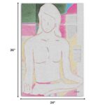 36" Contemporary Vertical Wrapped Canvas Wall Art