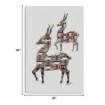 Deer Canvas Wall Art - Premium Stretched 40"x30" Decor 12 Deer Canvas Wall Art - Premium Stretched 40"x30" Decor