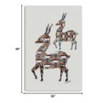 Deer Canvas Wall Art - Vertical Hanging (48"x36")