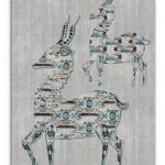 Dancing Deer Matte Canvas Wall Art, 24" x 18"