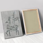 Dancing Deer Matte Canvas Wall Art, 24" x 18"