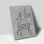 Dancing Deer Matte Canvas Wall Art, 24" x 18"