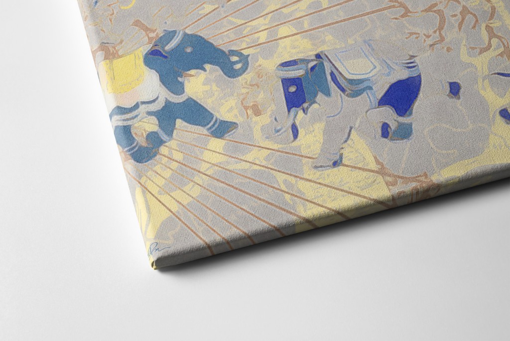 Magical Elephants Matte Canvas Wrapped Wall Art, Unframed 4 Magical Elephants Matte Canvas Wrapped Wall Art, Unframed - Image 4