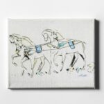 Four Horses Matte Canvas Print Wall Art, 18" x 24" 8 Four Horses Matte Canvas Print Wall Art, 18" x 24"