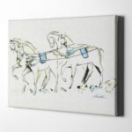 Four Horses Matte Canvas Print Wall Art, 18" x 24" 7 Four Horses Matte Canvas Print Wall Art, 18" x 24"