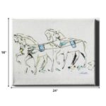 Four Horses Matte Canvas Print Wall Art, 18" x 24" 12 Four Horses Matte Canvas Print Wall Art, 18" x 24"