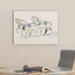 Four Horses Matte Canvas Print Wall Art, 18" x 24" 11 Four Horses Matte Canvas Print Wall Art, 18" x 24"