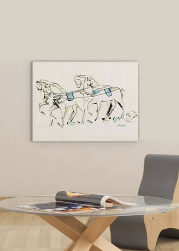 Four Horses Matte Canvas Print Wall Art, 18" x 24" 5 Four Horses Matte Canvas Print Wall Art, 18" x 24" - Image 5