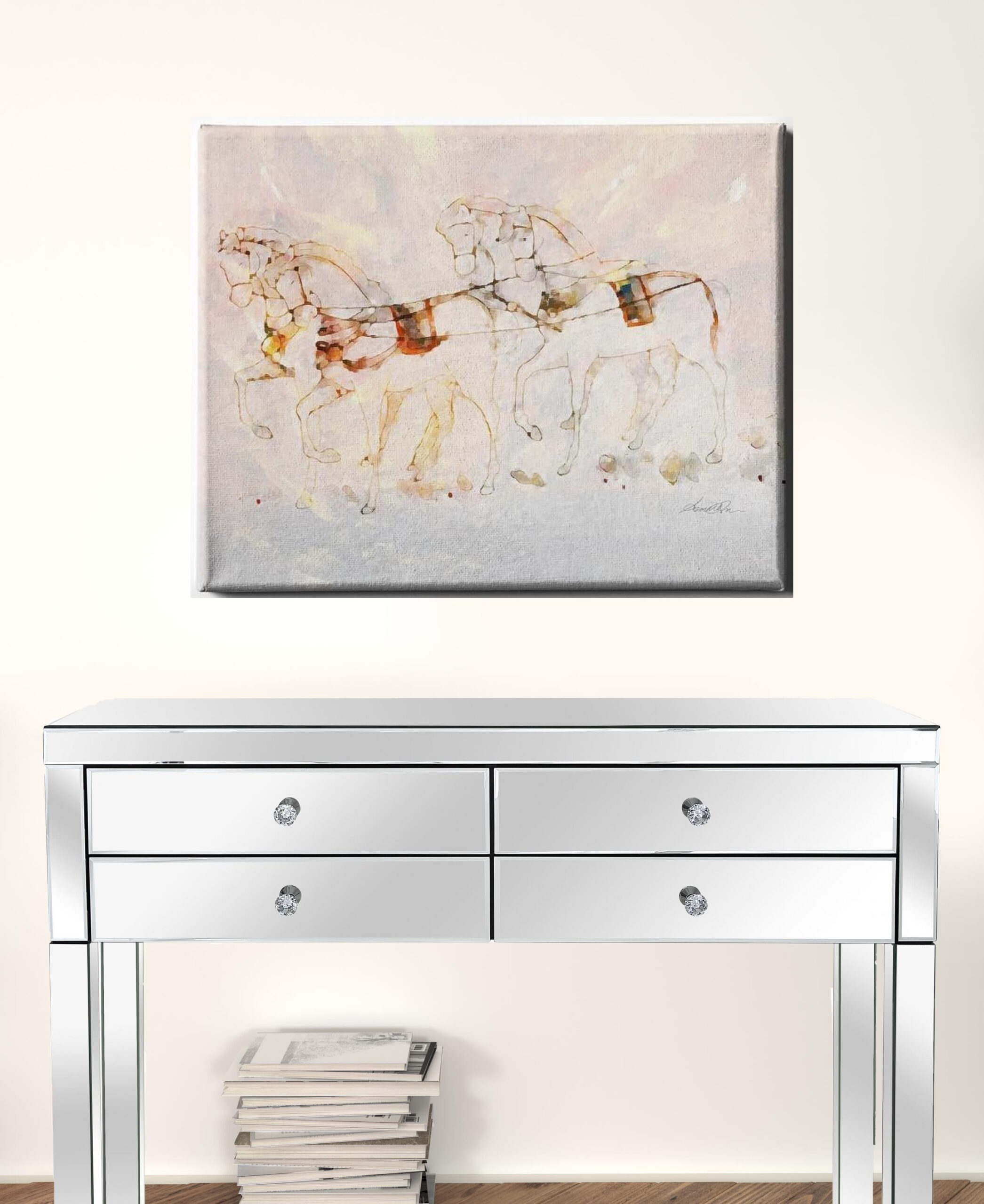 Horse-Themed Decorative Wrapped Canvas Wall Art, 24"x36" 3 Horse-Themed Decorative Wrapped Canvas Wall Art, 24"x36" - Image 3
