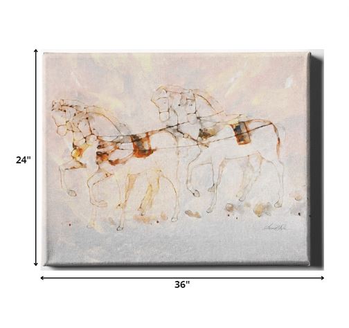 Horse-Themed Decorative Wrapped Canvas Wall Art, 24"x36" 5 Horse-Themed Decorative Wrapped Canvas Wall Art, 24"x36" - Image 5