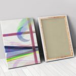 Night Rainbow Matte Canvas Wall Art – Contemporary Vertical Design