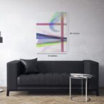 Night Rainbow Matte Canvas Wall Art – Contemporary Vertical Design