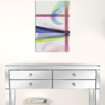 Night Rainbow Matte Canvas Wall Art – Contemporary Vertical Design