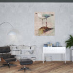 Seagull Wrapped Canvas Wall Art - Vertical