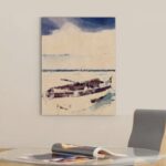 Sail Away Matte Canvas Wrapped Boat Wall Art Decor