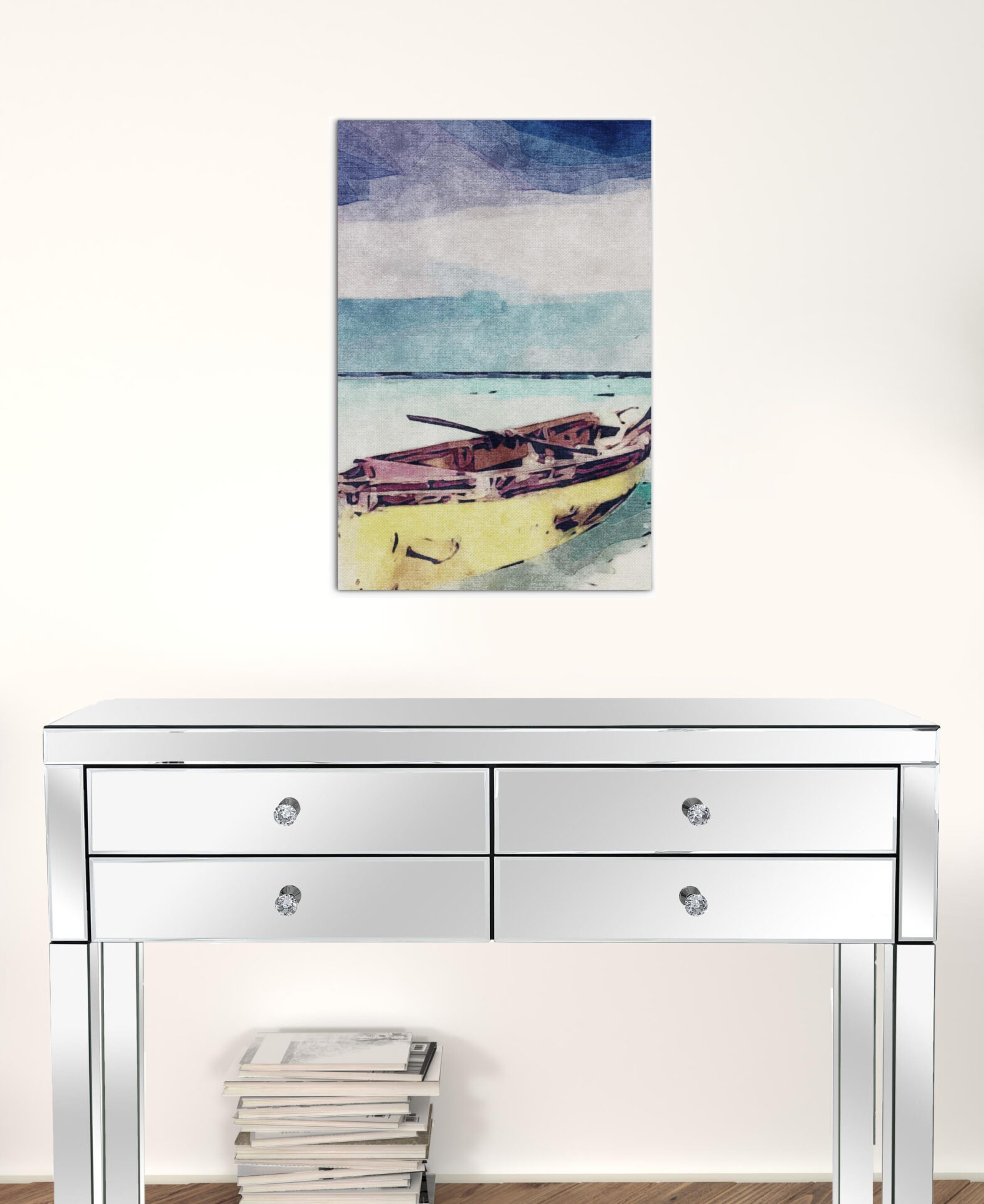 Sail Away Matte Canvas Boat Wall Art, 24" x 18" 2 Sail Away Matte Canvas Boat Wall Art, 24" x 18" - Image 2