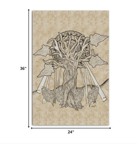 36" Vertical Canvas Wall Art – Acrylic Trees Design 6 36" Vertical Canvas Wall Art – Acrylic Trees Design - Image 6