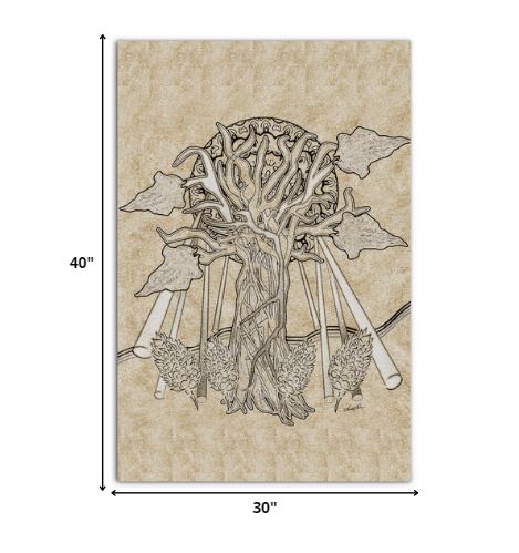 40" Contemporary Multicolor Tree Canvas Wall Art 6 40" Contemporary Multicolor Tree Canvas Wall Art - Image 6
