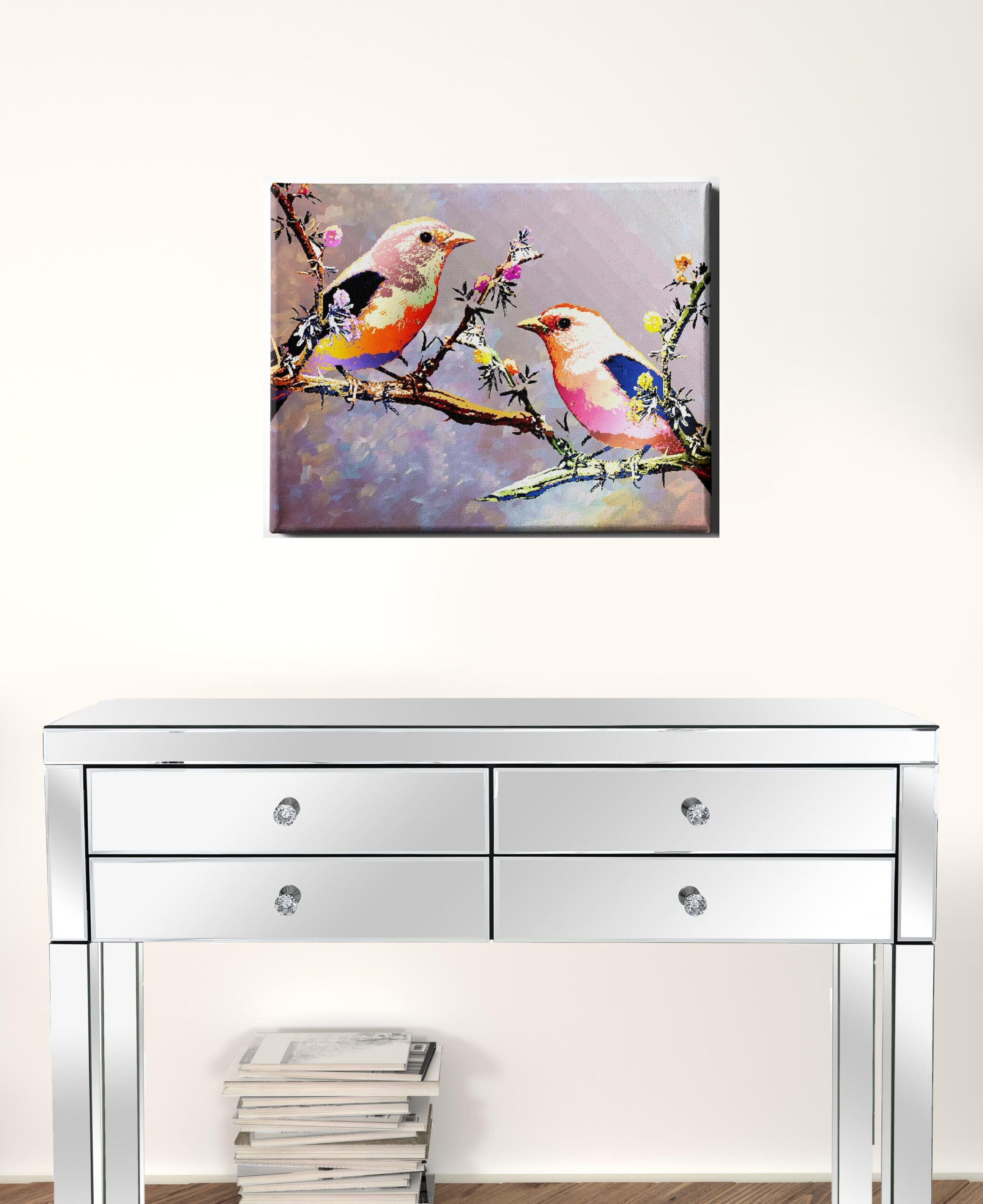 Bird-Inspired Wrapped Canvas Wall Art - Horizontal Orientation 2 Bird-Inspired Wrapped Canvas Wall Art - Horizontal Orientation - Image 2