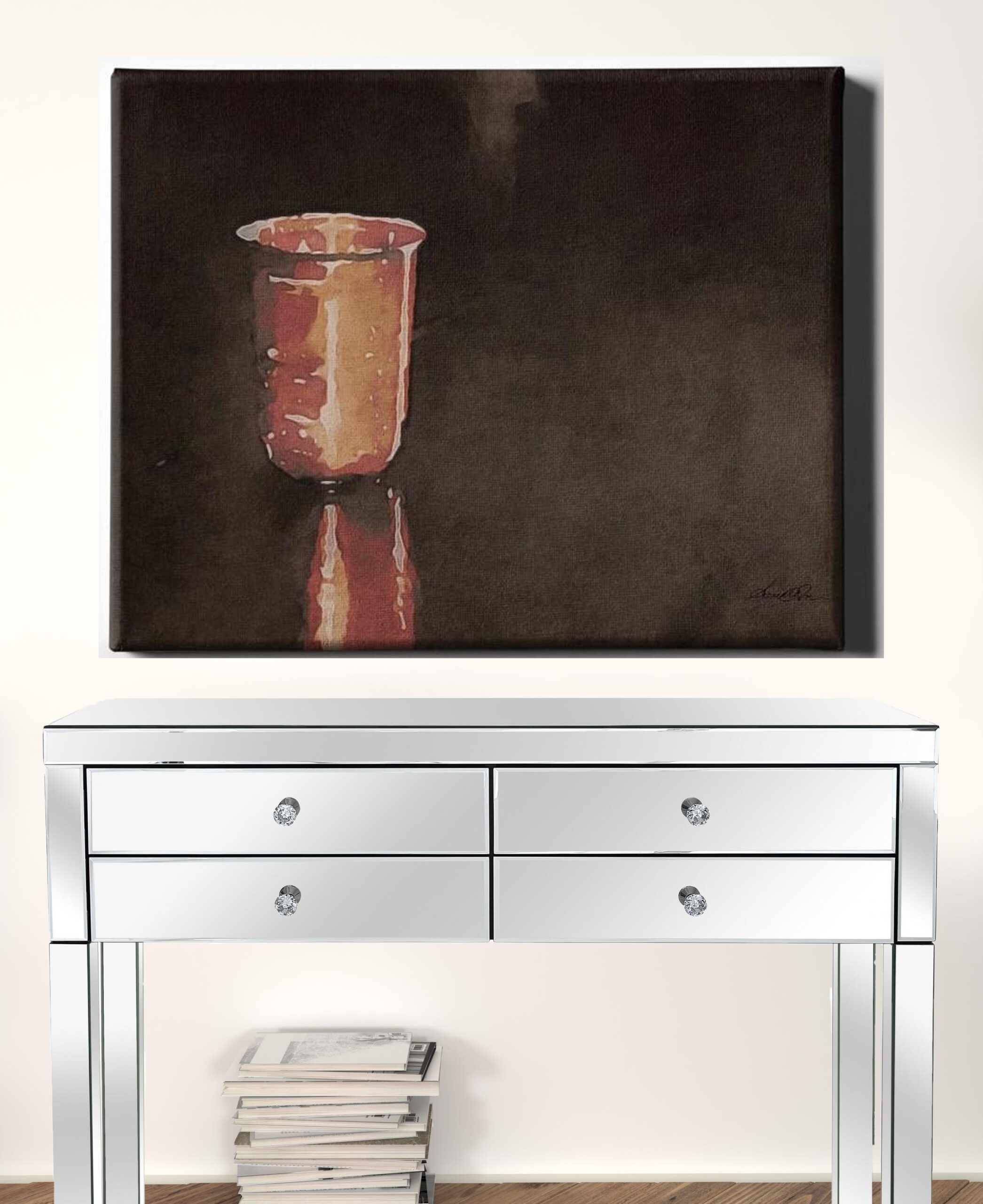30" x 40" Contemporary Multicolor Drinkware Canvas Wall Art 3 30" x 40" Contemporary Multicolor Drinkware Canvas Wall Art - Image 3
