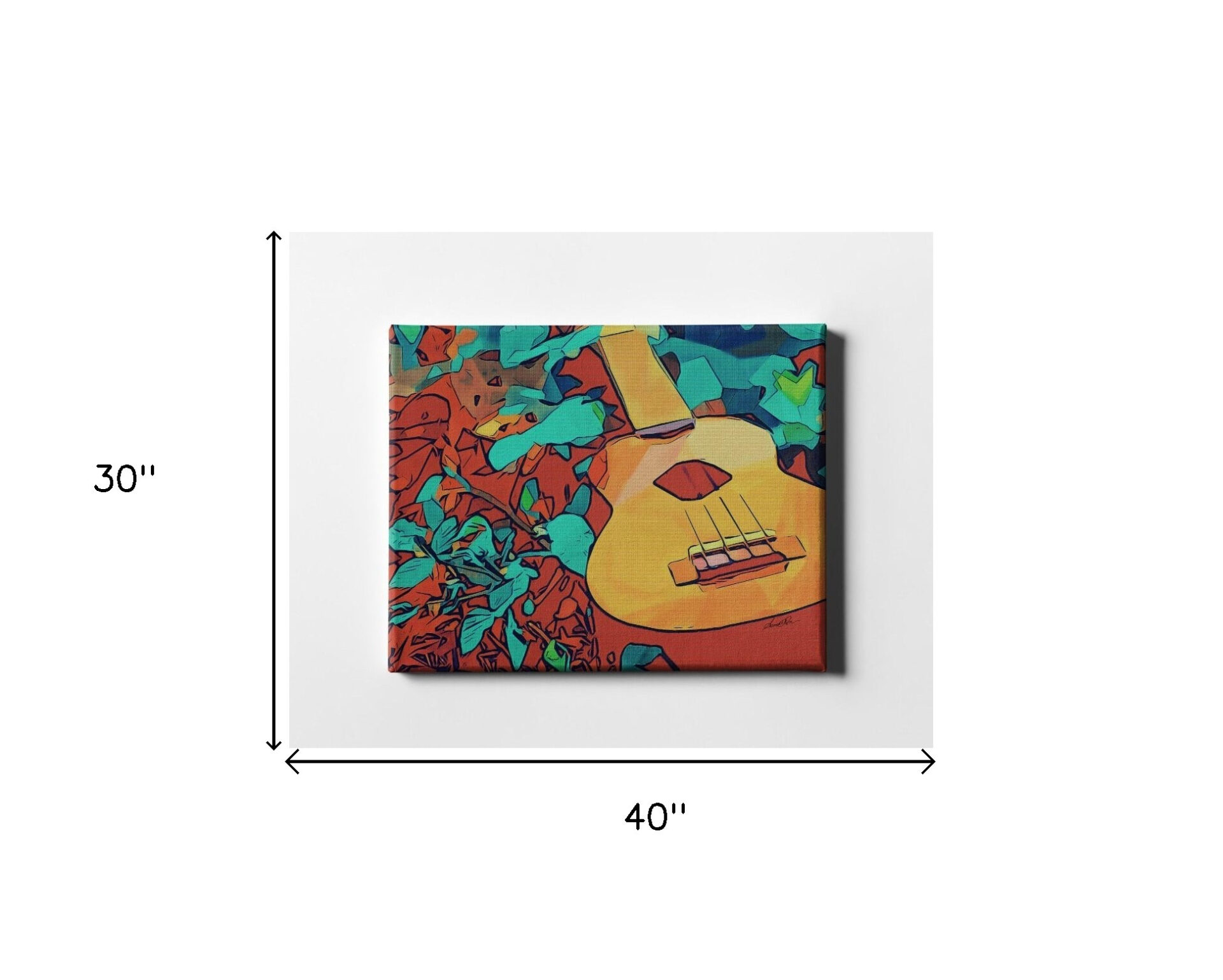 30" x 40" Contemporary Multicolor Canvas Wall Art 6 30" x 40" Contemporary Multicolor Canvas Wall Art - Image 6