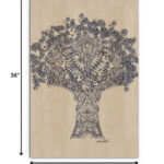 36” Vibrant Multicolor Tree Wrapped Canvas Wall Art