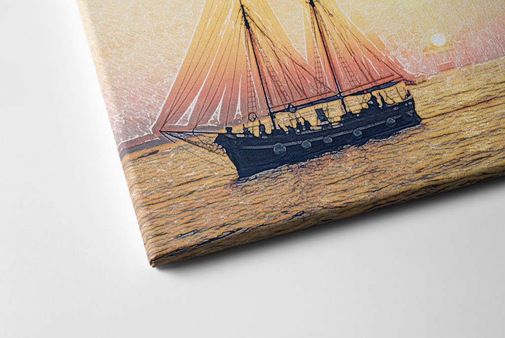18” x 24” Boat Canvas Wall Art – Transportation Theme 4 18” x 24” Boat Canvas Wall Art – Transportation Theme - Image 4