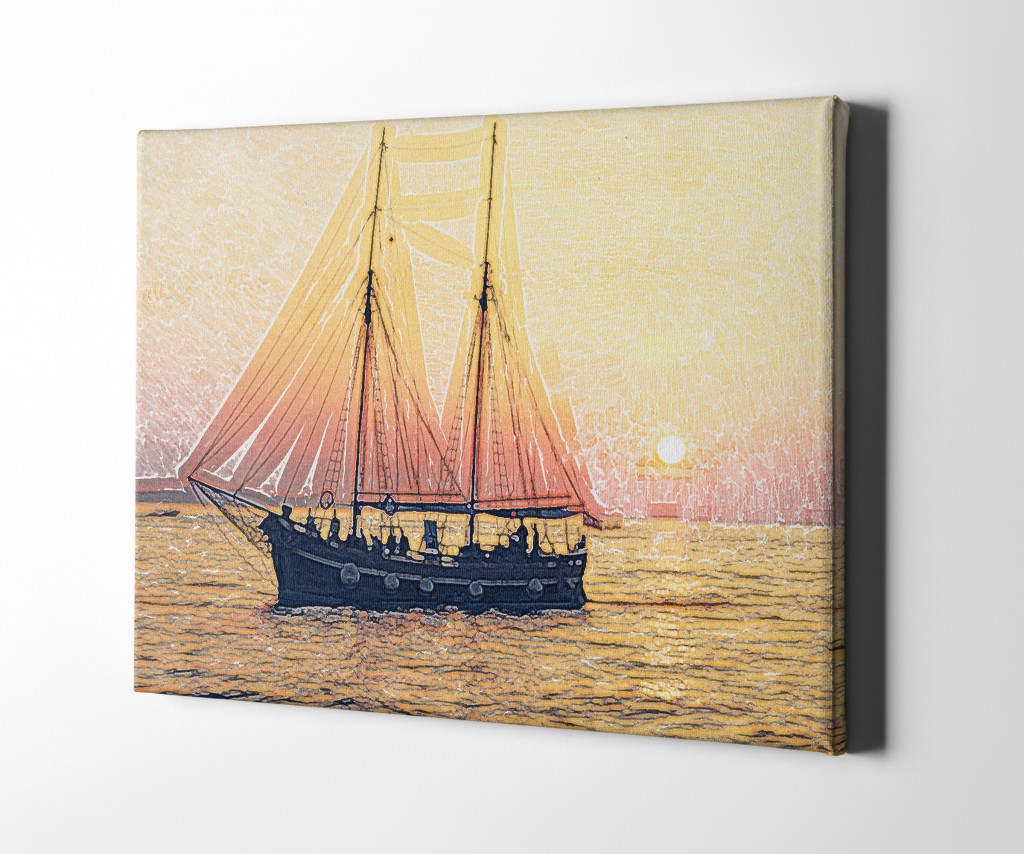 36” Transportation-Inspired Boat Canvas Wall Art, Multicolor 2 36” Transportation-Inspired Boat Canvas Wall Art, Multicolor - Image 2
