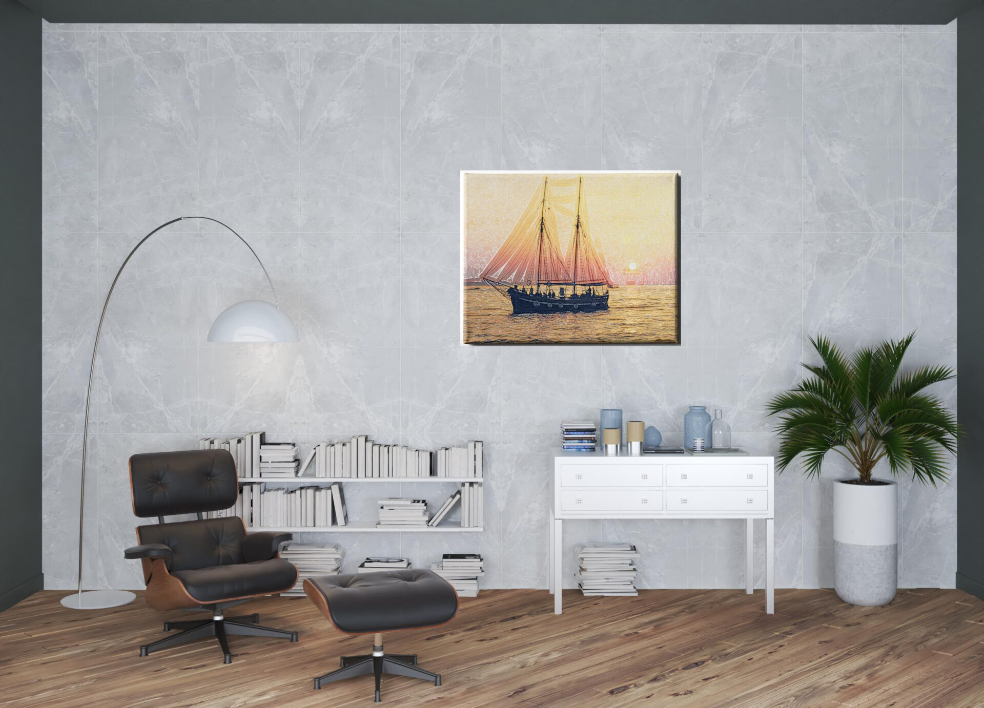 36” Transportation-Inspired Boat Canvas Wall Art, Multicolor 3 36” Transportation-Inspired Boat Canvas Wall Art, Multicolor - Image 3