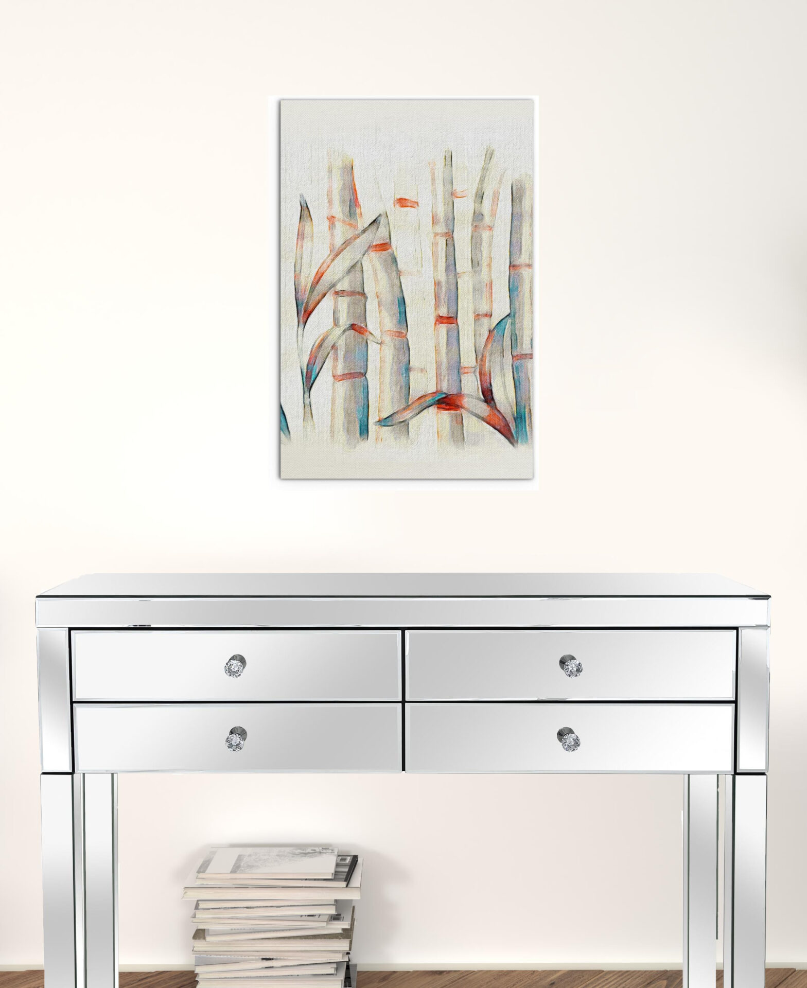 18-Inch x 24-Inch Modern Bamboo Canvas Wall Art 2 18-Inch x 24-Inch Modern Bamboo Canvas Wall Art - Image 2