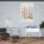 60 Inch Contemporary Stretched Canvas Wall Art Decor