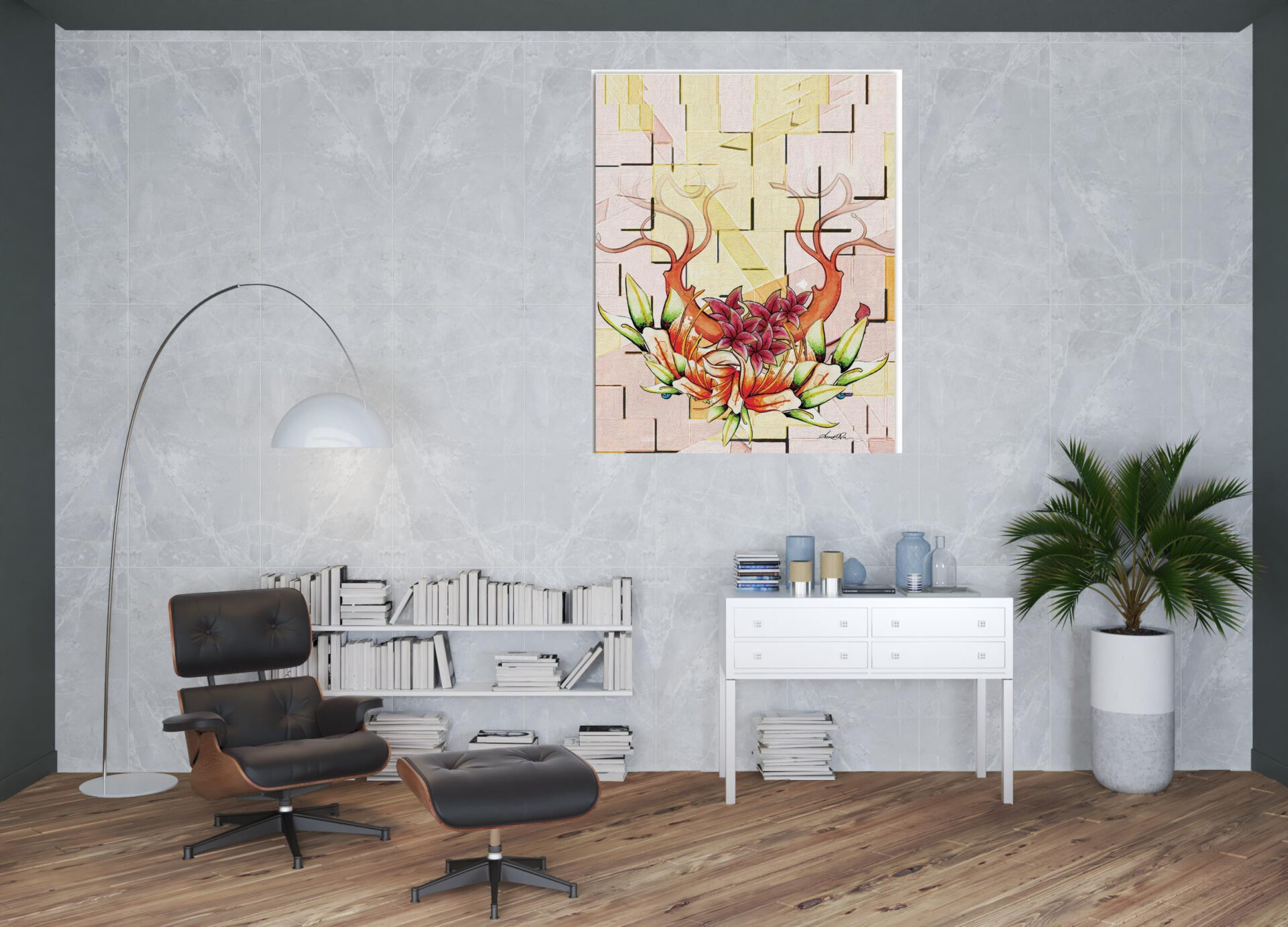 40” x 60” Vertical Orchid Canvas Wall Art 2 40” x 60” Vertical Orchid Canvas Wall Art - Image 2
