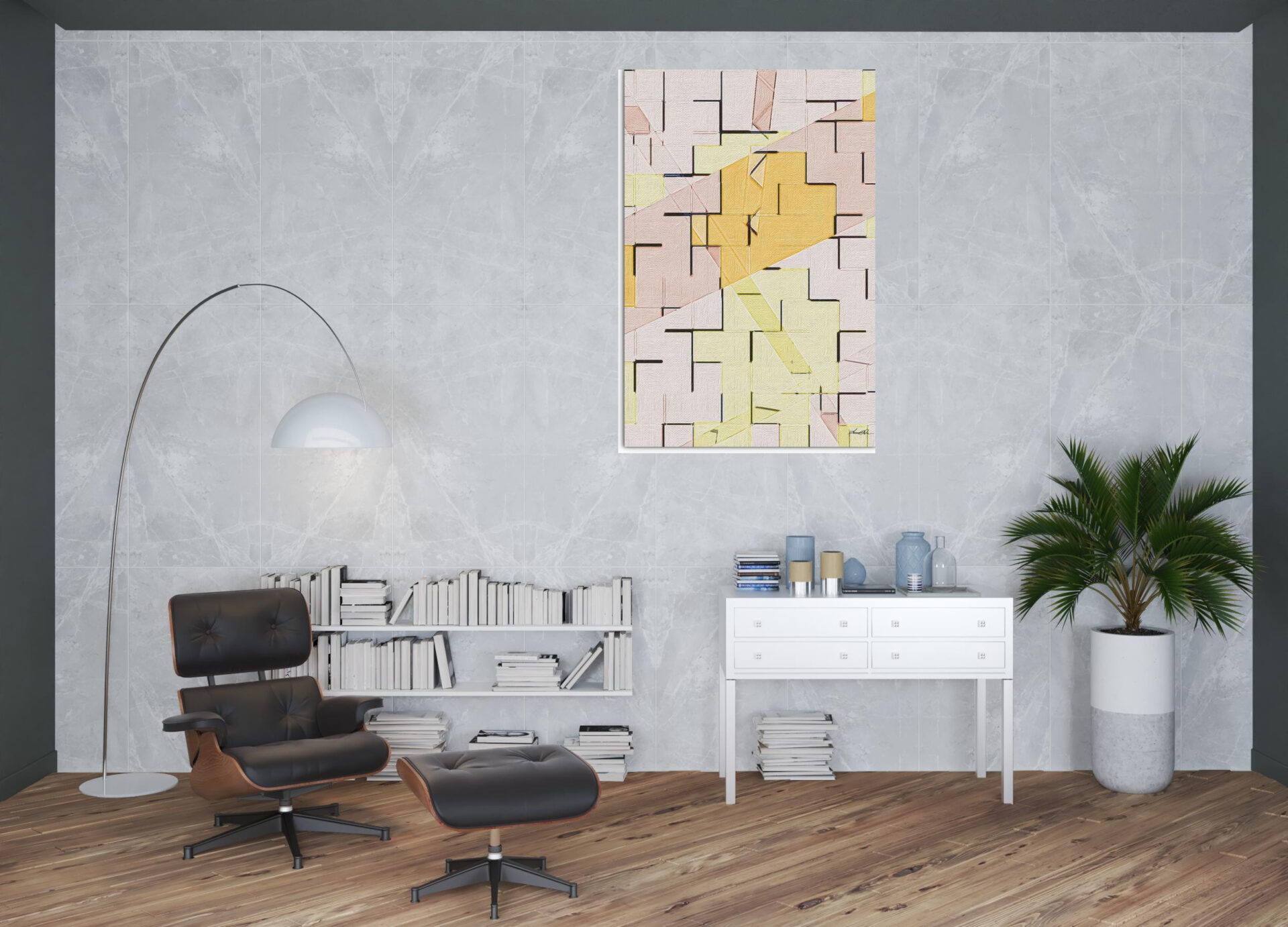 40" x 60" Vertical Contemporary Wrapped Canvas Wall Art 2 40" x 60" Vertical Contemporary Wrapped Canvas Wall Art - Image 2
