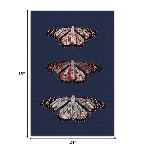 18 x 24 Inch Butterfly Canvas Wall Art Vertical Decor 6 18 x 24 Inch Butterfly Canvas Wall Art Vertical Decor - Image 6