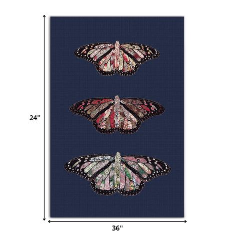 24 x 36 Butterfly Canvas Wall Art Decor Vertical Hanging 6 24 x 36 Butterfly Canvas Wall Art Decor Vertical Hanging - Image 6