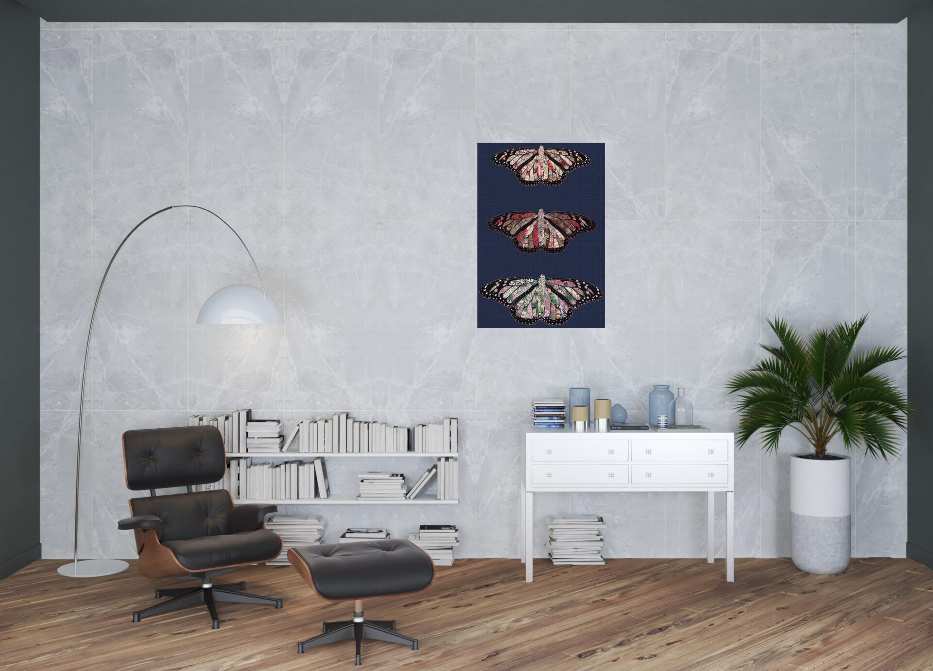 30 Inch Butterfly Wrapped Canvas Print Wall Art 2 30 Inch Butterfly Wrapped Canvas Print Wall Art - Image 2