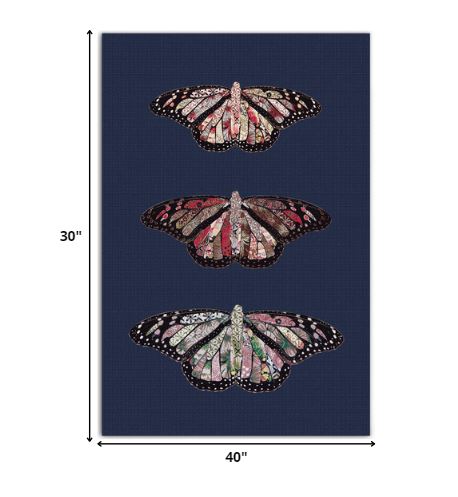 30 Inch Butterfly Wrapped Canvas Print Wall Art 6 30 Inch Butterfly Wrapped Canvas Print Wall Art - Image 6