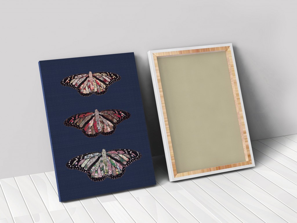 60 Inch Butterfly Wrapped Canvas Wall Art for Vertical Spaces 4 60 Inch Butterfly Wrapped Canvas Wall Art for Vertical Spaces - Image 4