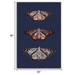 60 Inch Butterfly Wrapped Canvas Wall Art for Vertical Spaces 12 60 Inch Butterfly Wrapped Canvas Wall Art for Vertical Spaces