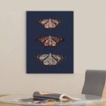60 Inch Butterfly Wrapped Canvas Wall Art for Vertical Spaces 11 60 Inch Butterfly Wrapped Canvas Wall Art for Vertical Spaces