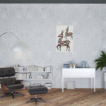 24x36-Inch Deer Canvas Wall Art for Man Cave Decor