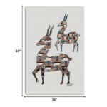 24x36-Inch Deer Canvas Wall Art for Man Cave Decor