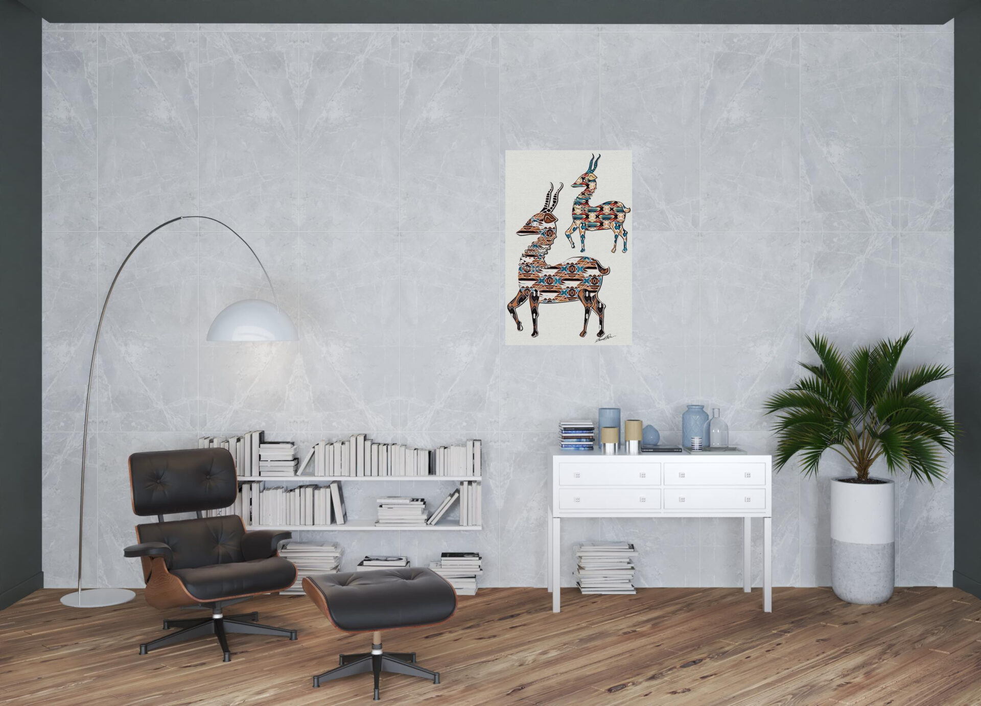 30 Inch Deer Canvas Wall Art for Stylish Home Decor 2 30 Inch Deer Canvas Wall Art for Stylish Home Decor - Image 2