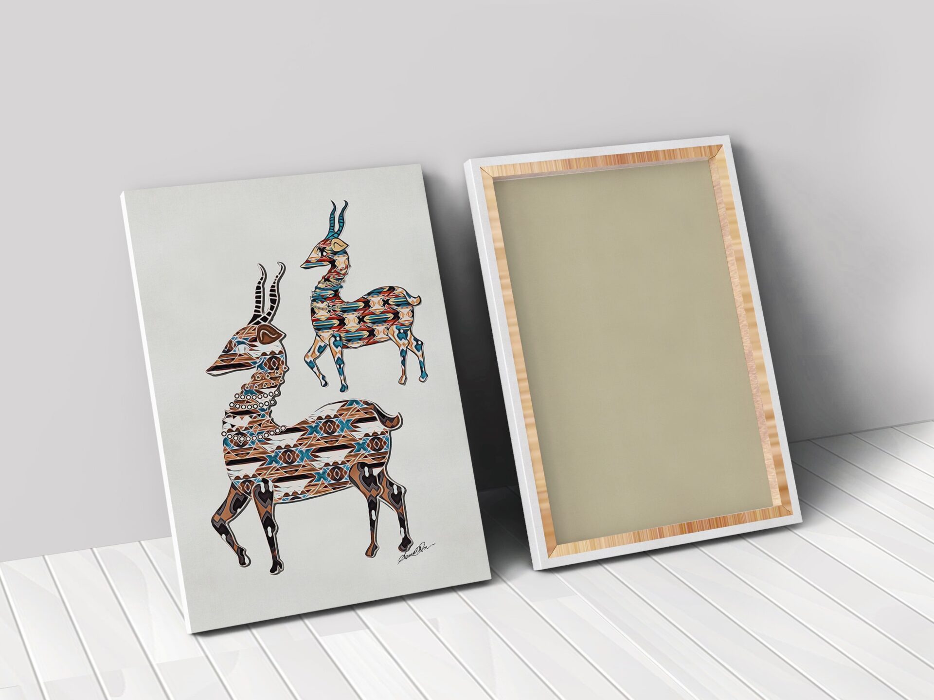 60 Inch Deer Canvas Wall Art for Stylish Home Decor 4 60 Inch Deer Canvas Wall Art for Stylish Home Decor - Image 4