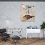 60 x 40 Colorful Bird Wrapped Canvas Wall Art