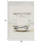 24-Inch x 36-Inch Contemporary Multicolor Wrapped Canvas Wall Art