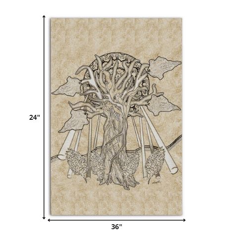 36” Contemporary Vertical Tree Canvas Wall Art Decor 6 36” Contemporary Vertical Tree Canvas Wall Art Decor - Image 6