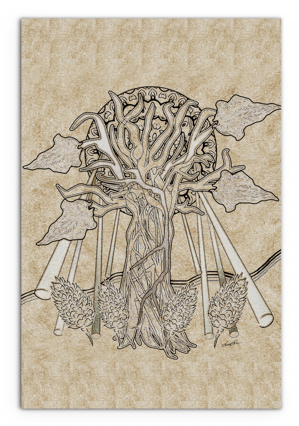 40-Inch Modern Acrylic Trees Canvas Wall Art 1 40-Inch Modern Acrylic Trees Canvas Wall Art