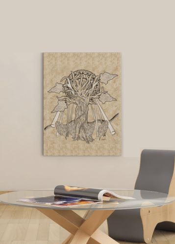 40-Inch Modern Acrylic Trees Canvas Wall Art 5 40-Inch Modern Acrylic Trees Canvas Wall Art - Image 5