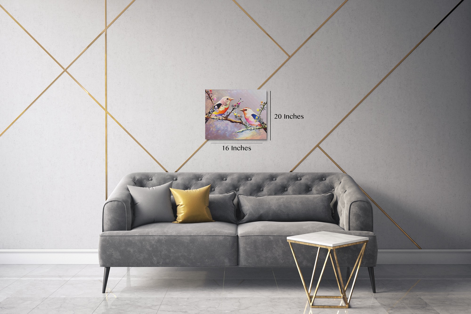 30-Inch Bird Canvas Wall Art - Horizontal Orientation 3 30-Inch Bird Canvas Wall Art - Horizontal Orientation - Image 3